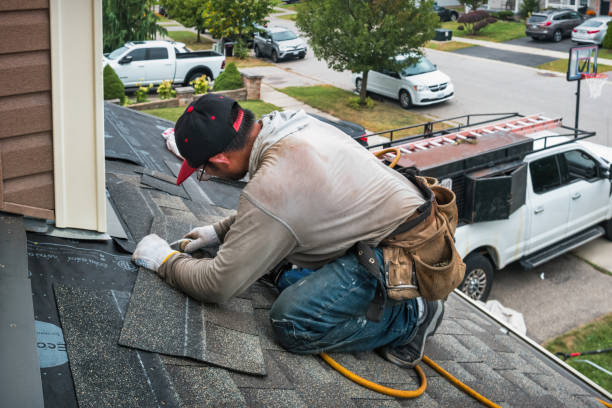 Professional Roofing technician working in Harmony, RI
